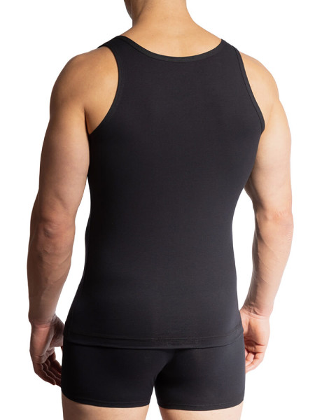 OLAF BENZ Regular Fit Noir Feinripp