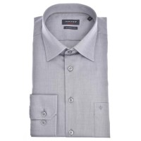Chemise Jupiter MODERN FIT CHAMBRAY gris avec col Kent en coupe moderne