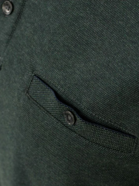CASAMODA Polo Vert Piqué - Vue 2