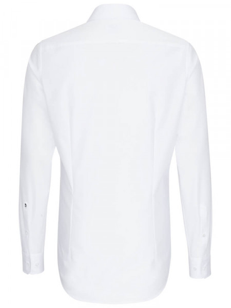 SEIDENSTICKER Slim Fit Chemise Blanc Business Kent Popeline
