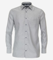 Chemise CasaModa COMFORT FIT STRUCTURE gris avec col Kent en coupe classique