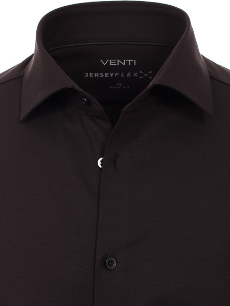 VENTI Slim Fit Chemise Noir Kent Jersey - Vue 1