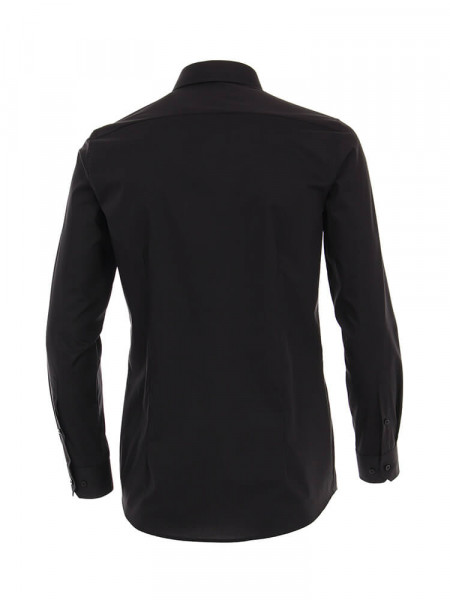 VENTI Slim Fit Chemise Noir Kent Popeline