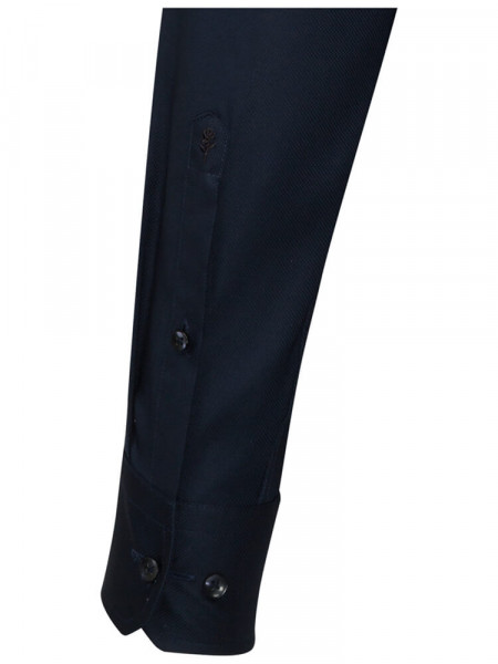 SEIDENSTICKER Slim Fit Chemise Bleu foncé Business Kent Struktur - Vue 1