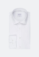 Chemise Seidensticker REGULAR FIT UNI STRETCH blanc avec col Kent en coupe classique