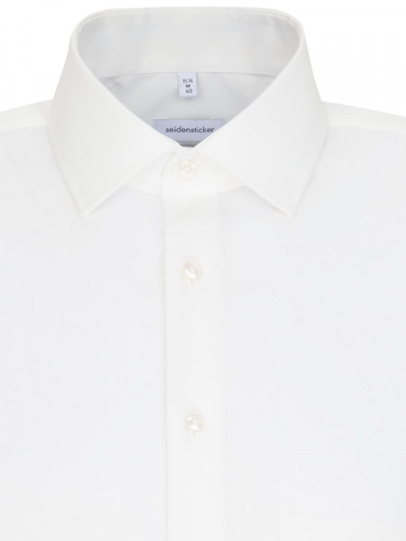SEIDENSTICKER Slim Fit Chemise Beige clair Business Kent Popeline - Vue 2