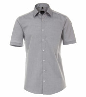 Chemise Venti MODERN FIT UNI POPELINE gris avec col Kent en coupe moderne