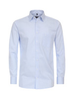 Chemise CasaModa COMFORT FIT UNI POPELINE bleu clair avec col Kent en coupe classique