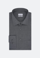 Chemise Seidensticker REGULAR FIT FIL À FIL anthracite avec col Business Kent en coupe classique