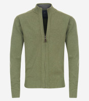 Veste en tricot Redmond REGULAR FIT TRICOTÉ vert avec col Col montant en coupe classique