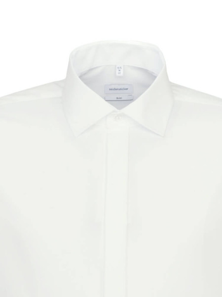 SEIDENSTICKER Slim Fit Chemise Beige clair Business Kent Twill - Vue 2
