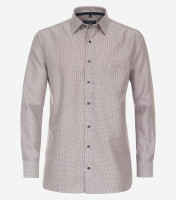 Chemise CasaModa COMFORT FIT STRUCTURE rouge avec col Kent en coupe classique