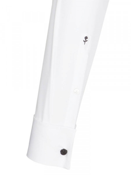 SEIDENSTICKER Tailored Fit Chemise Blanc Business Kent Popeline - Vue 1