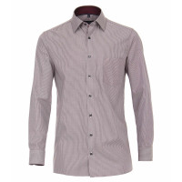 Chemise CASAMODA COMFORT FIT STRUCTURE rouge foncé avec col Kent en coupe classique