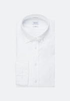Chemise Seidensticker EXTRA SLIM BEAUX OXFORD blanc avec col Button Down en coupe super étroite