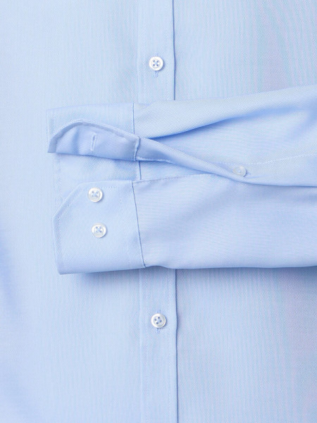 VENTI Slim Fit Chemise Bleu clair Stehkragen Struktur - Vue 2