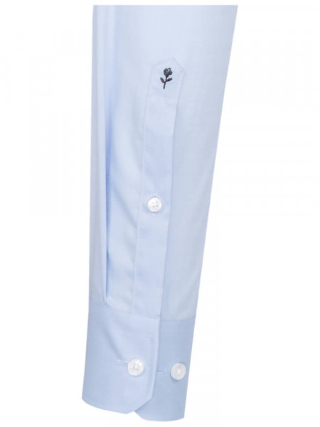 SEIDENSTICKER Tailored Fit Chemise Bleu clair Business Kent Fil à Fil - Vue 1