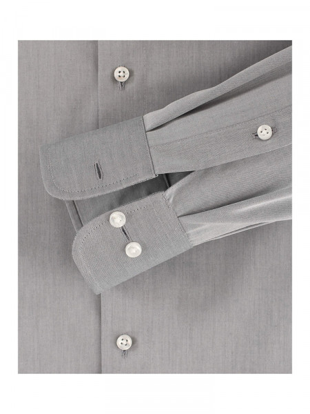 CASAMODA Comfort Fit Chemise Gris clair Kent Popeline - Vue 2