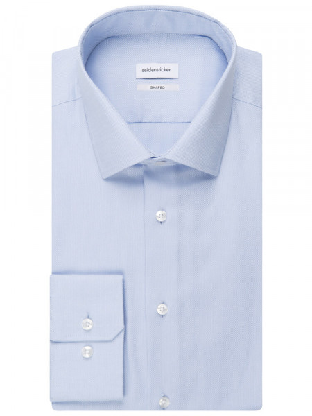 SEIDENSTICKER Tailored Fit Chemise Bleu clair Business Kent Struktur - Vue 4