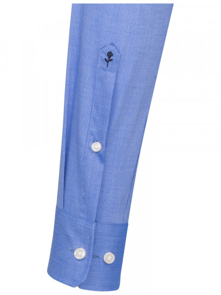 SEIDENSTICKER Regular Fit Chemise Bleu moyen Business Kent Fil à Fil - Vue 1