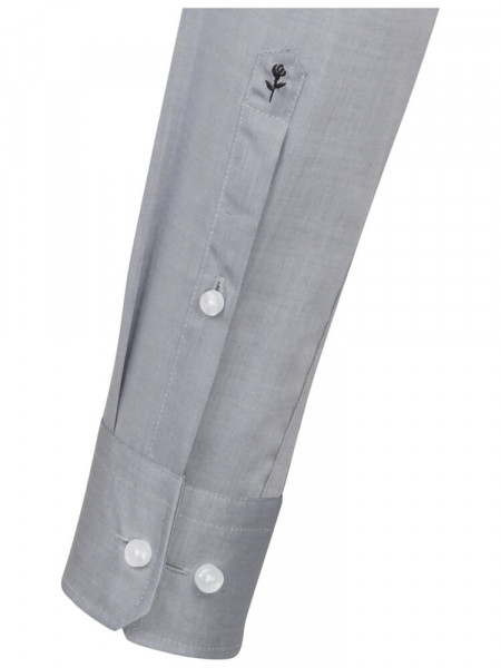 SEIDENSTICKER Regular Fit Chemise Gris Business Kent Chambray - Vue 1