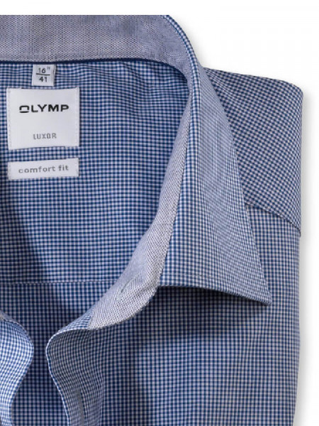OLYMP Comfort Fit Chemise Bleu foncé New Kent Popeline