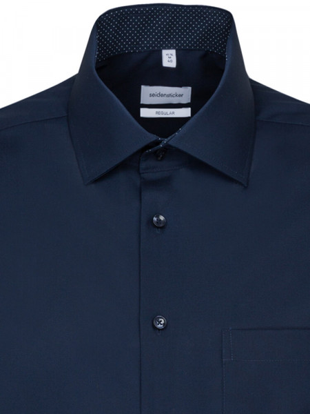 SEIDENSTICKER Regular Fit Chemise Marine Business Kent Popeline - Vue 2
