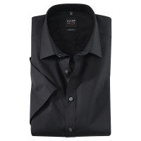 Chemise OLYMP Level Five body fit UNI POPELINE noir avec col New York Kent en coupe étroite