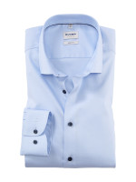 Chemise Olymp BODY FIT TWILL bleu clair avec col Kent moderne en coupe étroite