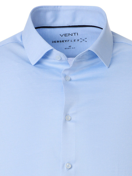 VENTI Slim Fit Chemise Bleu clair Kent Jersey - Vue 1