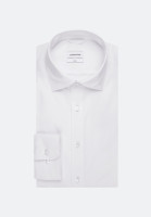 Chemise Seidensticker SLIM FIT UNI STRETCH blanc avec col Kent en coupe étroite