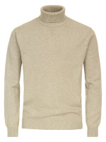 Pull Redmond REGULAR FIT MELANGE beige avec col Col roulé en coupe classique