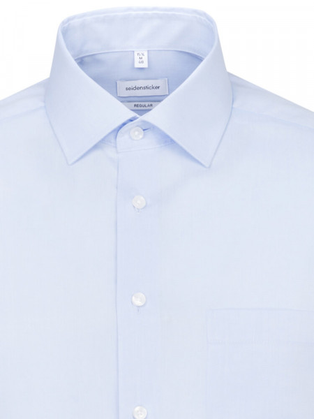 SEIDENSTICKER Regular Fit Chemise Bleu clair Business Kent Chambray - Vue 2