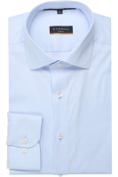 Chemise Eterna SLIM FIT UNI STRETCH bleu clair avec col Classic Kent en coupe étroite