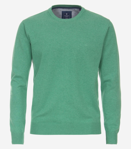 Pull Redmond REGULAR FIT TRICOTÉ vert avec col Col rond en coupe classique