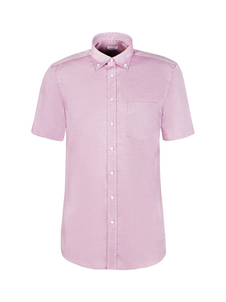 SEIDENSTICKER Regular Fit Chemise Rouge Button-Down Struktur