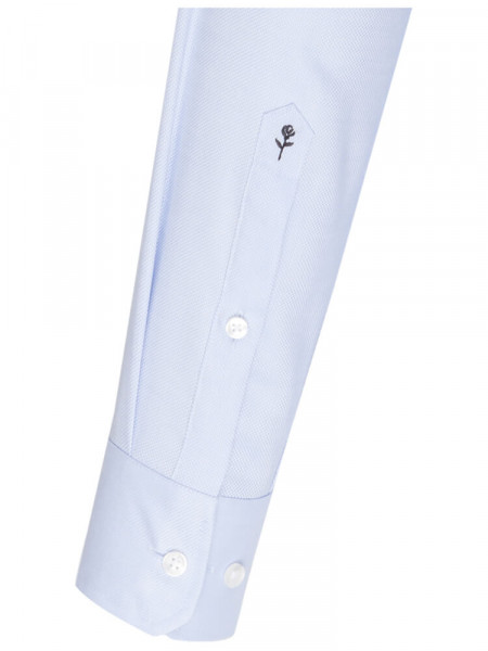 SEIDENSTICKER Slim Fit Chemise Bleu clair Business Kent Struktur - Vue 1