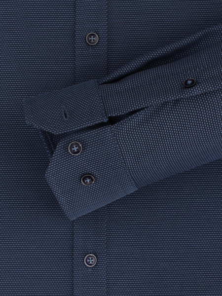 VENTI Slim Fit Chemise Bleu foncé Kent Easy Care  - Vue 2