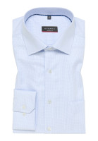 Chemise Eterna MODERN FIT STRUCTURE bleu clair avec col Classic Kent en coupe moderne