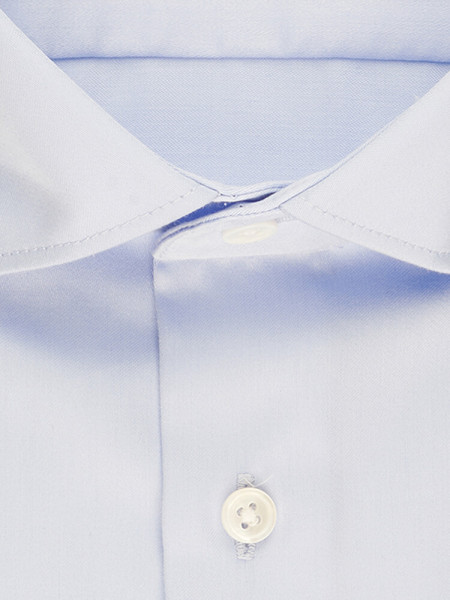 SEIDENSTICKER Slim Fit Chemise Bleu clair New Kent Satin  - Vue 1