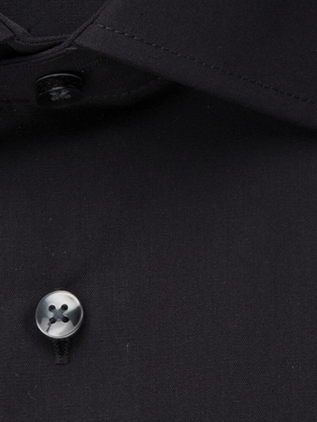 SEIDENSTICKER Regular Fit Chemise Noir Business Kent Popeline - Vue 3