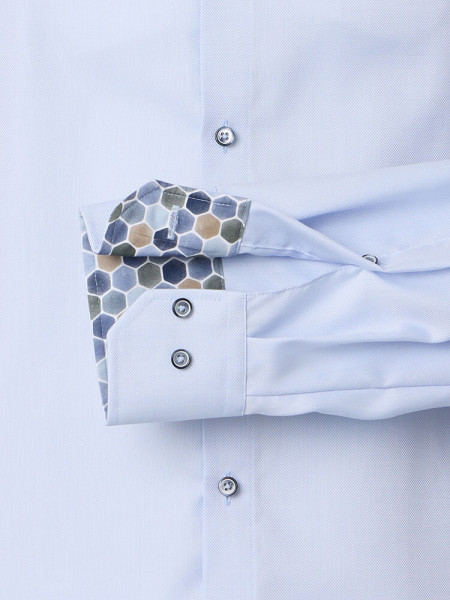 VENTI Regular Fit Chemise Bleu clair Kent Popeline - Vue 2