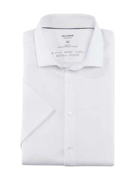 OLYMP Slim Fit Chemise Blanc Modern Kent Jersey | Chemises Exquises