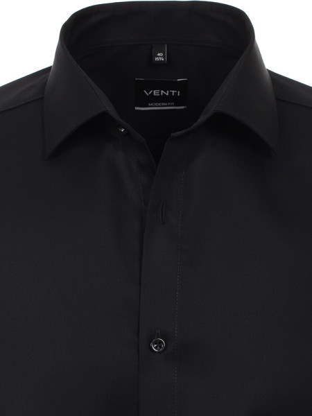 VENTI Regular Fit Chemise Noir Kent Twill - Vue 1