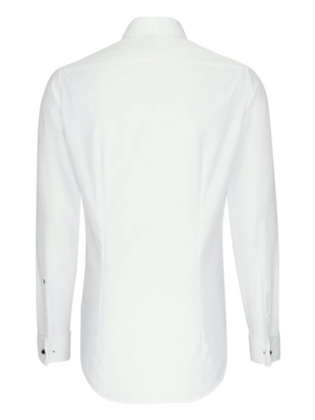 SEIDENSTICKER Slim Fit Chemise Beige clair Business Kent Twill