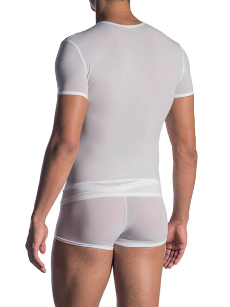 OLAF BENZ Regular Fit Blanc Microfaser