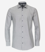 Chemise Venti MODERN FIT STRUCTURE gris avec col Kent en coupe moderne