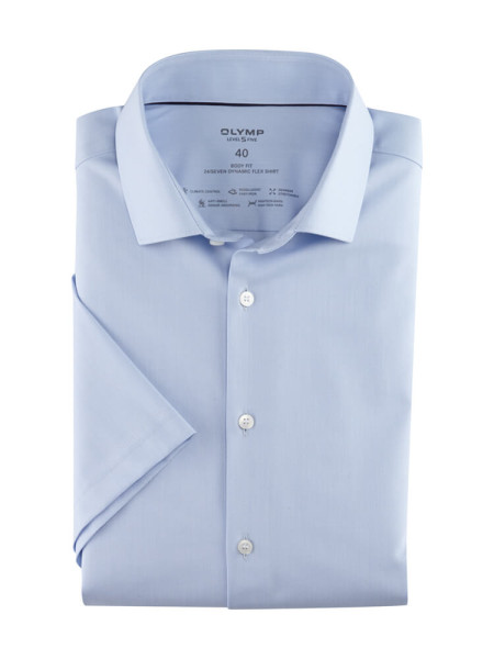 OLYMP Slim Fit Chemise Bleu clair Modern Kent Jersey | Chemises Exquises