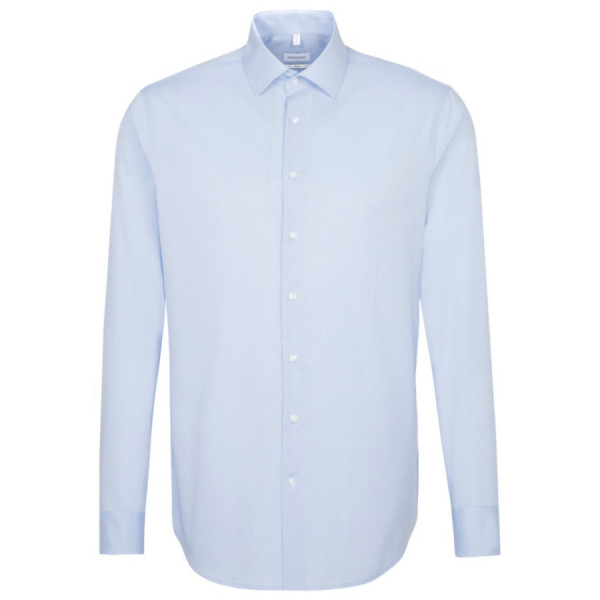 Chemise Seidensticker SLIM FIT FIL À FIL bleu clair avec col Business Kent en coupe étroite