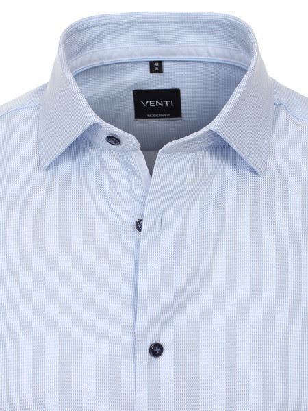 VENTI Regular Fit Chemise Bleu clair Kent Struktur - Vue 1